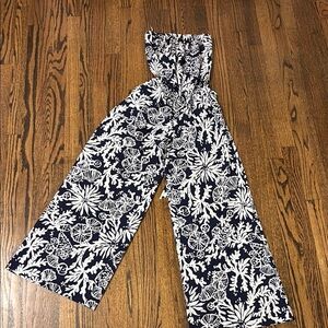 Lilly Pulitzer Navy and White Jumpsuit